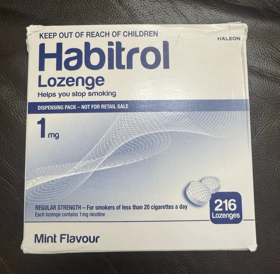 Habitrol Nicotine Lozenge 1mg MINT 6 boxes/1296 Pieces - Exp 05/2027 - Free Ship - Image 1 of 1