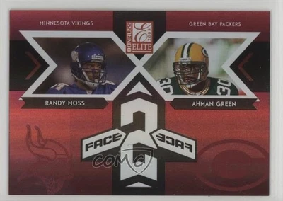 2005 Donruss Elite Face 2 Face Red /250 Randy Moss Ahman Green #CB-9 HOF - Image 1 of 2