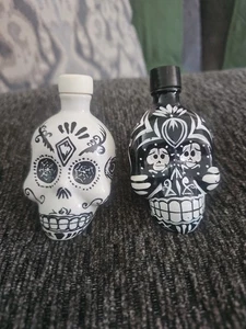 2 KAH TEQUILA 50ml Empty Bottles Skull Heads. - Picture 1 of 8