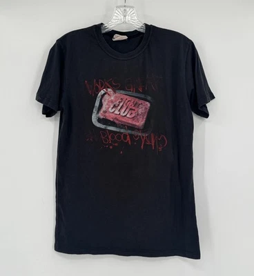 Camiseta Fight Club MF Mighty Fine De Colección Y2K Para Hombres Película Negra Gráfica Talla M Foto 1 de 4