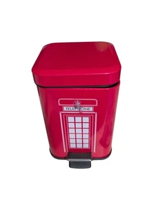 Caja de llamadas de cabina telefónica roja británica bote de basura de 10" de alto - Imagen 1 de 4