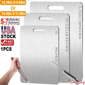 Tablas de cortar de titanio para cocina, 100 % titanio puro de doble cara grado alimenticio - Imagen 1 de 16