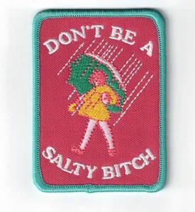 Don't Be a Salty B*** bestickt 3x2 Zoll Bügelbild/Aufnäher Patch - Bild 1 von 2