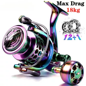 New Multicolor Spinning Fishing Reel Smooth Metal Body Carp Reel Fishing Tackle - Picture 1 of 12