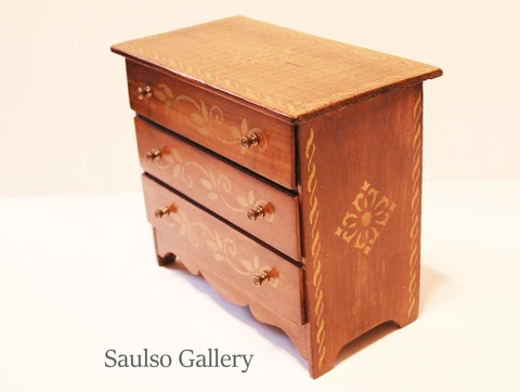 Rare 19th century miniature chest and drawers from prominent estate Cover