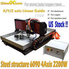 Steel CNC 6090 4axis CNC Engraving Machine X/Y/Z Linear Guide Mach3 Metal Steel