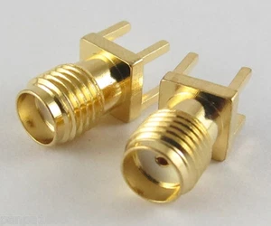 10pcs RF Coaxial SMA Female Solder PCB Mount Straight Connector Length 13.6mm - Picture 1 of 6