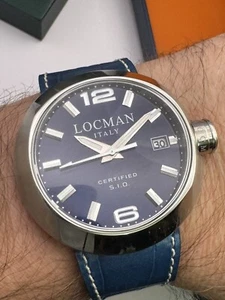 New Locman Change Ref. 425 Quartz Steel Men's 46MM Watch box and papers blue - Picture 1 of 17