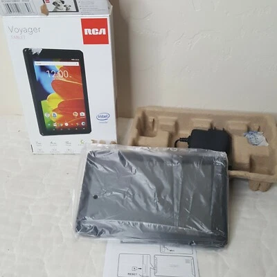 RCA RCT6873W42 Voyager 7" 16GB 4 Core Tablet Android 6.0 Black Camera Bluetooth - Image 1 of 4