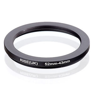 RISE (UK) 52-43MM 52MM-43MM 52 to 43 Step Down Ring Filter Adapter