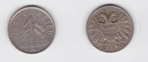 1 Schilling Kupfer-Nickel Münze Österreich Wappen 1935 ss+ (133326) - Bild 1 von 1