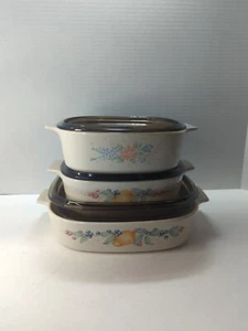 Corning Ware reichlich Obst und Symphonie Kasserolle Set mit Deckel A2B A10B 2L 2,5L - Bild 1 von 19