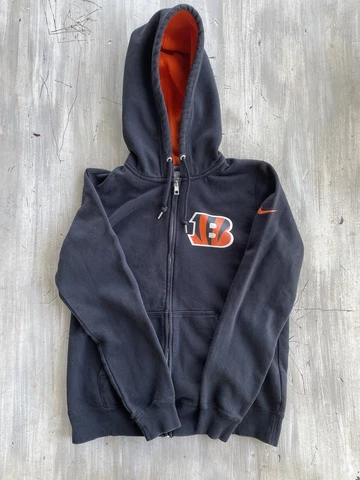 Nike Cincinnati Bengals Hoodie Mens Medium Black Full Zip NFL Cover
