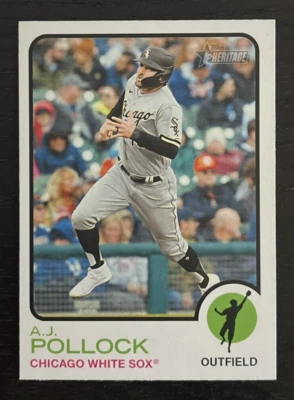 2022 Topps Heritage High Number - #611 - A.J. Pollock - Chicago White Sox - Image 1 of 2
