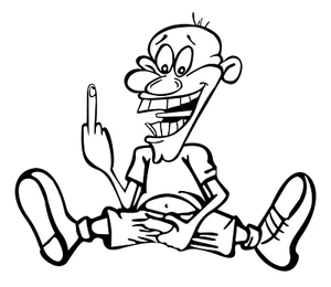 Flipping The Bird  Finger  Window  laptop  toolbox  Decal 43 different colors - Picture 1 of 46