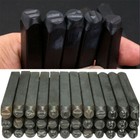 36X Number and Letter Stamp Punch Set for Imprinting Metal Leather Wood Plastic