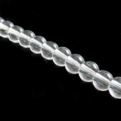 MARKENLOS Cuentas de vidrio redondas aprox. 3,8 mm cristalinas aprox. 95 cuentas espaciador diseño nenad