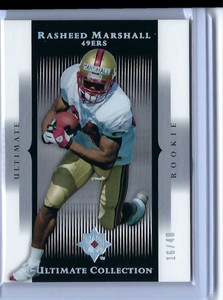 2005 Upper Deck Ultimate Collection Gold Rasheed Marshall 16/40 San Francisco