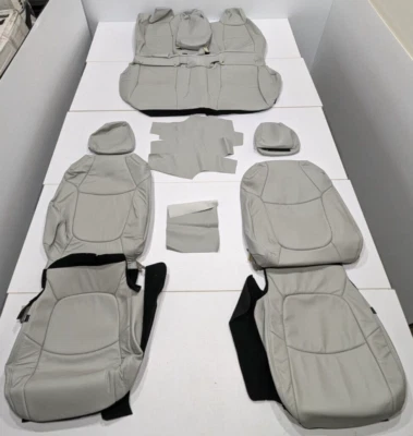 For Toyota Corolla LE Hybrid Sedan 2020-2022 Grey Leather Seat Covers C185 - Image 1 of 4