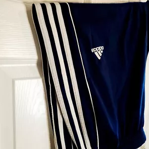 VTG Classic Adidas Mens M 4 Stripe 3 Pkt Blue Track Sweat Pants Basketball 04/09 - Picture 1 of 14