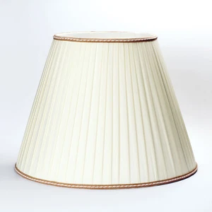 Großer Ersatz Lampenschirm 56cm Stoffschirm Aufnahme 12mm creme - Imagen 1 de 1