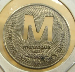 1974 Metrobus Washington D.C. Transit Bus Token - District of Columbia - Picture 1 of 2