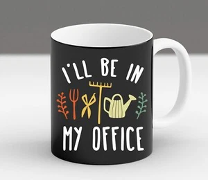 Ich werde in meinem Büro sein lustige Garten Gärtner Gartenarbeit Geschenke Oma Kaffee Mu - Bild 1 von 11