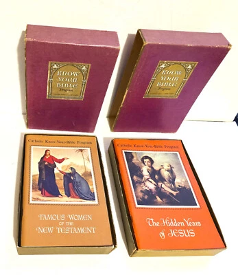Know Your Bible Program Catholic 1960 Edition Set of 12 Booklets with Stickers - Image 1 of 4