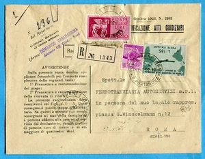 1961 VISITA PRESIDENTE GRONCHI £.185 + ESPRESSO per l'INTERNO -RARO USO (255206) - Bild 1 von 2