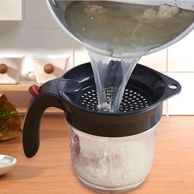 Fettabscheider Mehrzweck Speiseölfilter Flasche Bratöl Aufbewahrung Suppenschüssel - Bild 1 von 4