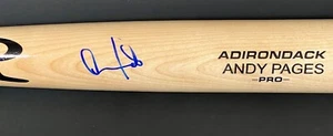 Andy Pages Dodgers Auto Signed Blonde Engraved Bat Beckett Hologram - Picture 1 of 3