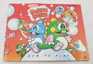 Bubble Bobble 1 NES AUTHENTIC Instruction Manual original Nintendo BubbleBobble - Picture 1 of 8