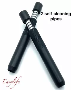 2X murciélago autolimpiable de 3" funciona con pipa para fumar tabaco Dugout de 4 pulgadas VENDEDOR DE EE. UU. - Imagen 1 de 6