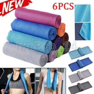 6 x asciugamani sportivi rinfrescanti fitness asciugamano raffreddamento asciugamano asciugamano raffreddamento - Foto 1 di 10
