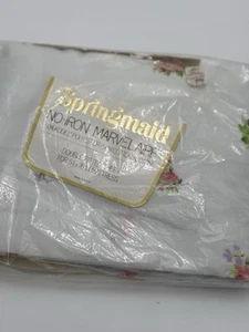 Springmaid Prelude Double Fitted Sheet Pink Roses USA New! - Picture 1 of 13