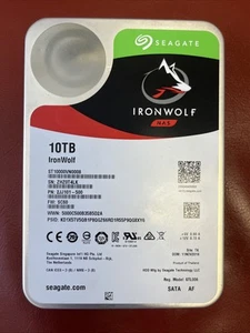 Seagate IronWolf 10TB 7200 RPM SATA 6Gb/s 256MB Cache 3.5'' HDD ST10000VN0008 - Afbeelding 1 van 2