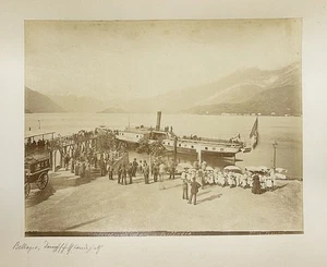 Bosetti - Lago di Como Dampfschiff Volta Italia antique vintage Photo 1870 - Bild 1 von 1