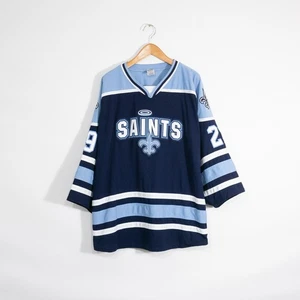Rochester New York Saints Hockey Jersey Size 2XL - #29 Pizza Blue Distressed - Picture 1 of 8