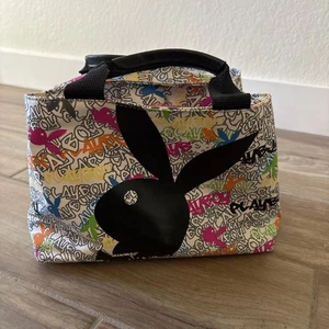VINTAGE 90S Y2K PLAYBOY BUNNY GRAFFITI Makeup Purse - Bild 1 von 10