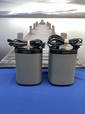 Sonos PLAY:1 – Pair of Wireless Smart Speakers ( black ) – WORKING, TESTED !! - Image 1 of 4