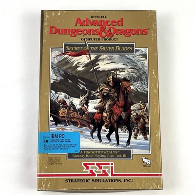 Advanced Dungeons & Dragons Secret of the Silver Blades IBM PC 1990 3.5" w Maps - Image 1 of 4