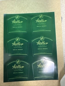 Weller Antiche SR Borbone Mini Etichette - 6 Etichette - Adesivi Etichette Bottiglie Vinile - Foto 1 di 2