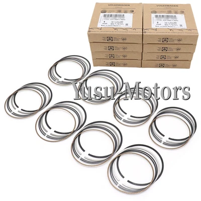 8x Piston Rings Set Φ84.5mm OEM For Audi S6 S7 A8 RS6 C7 4.0T V8 077198151AA - Image 1 of 4