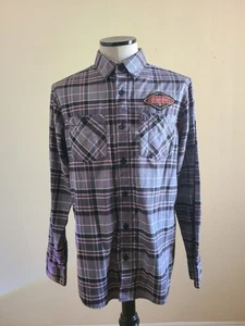 Camisa a cuadros Harley Davidson 120 aniversario para hombre nueva sin etiquetas $95 - gris a cuadros talla mediana - Imagen 1 de 8