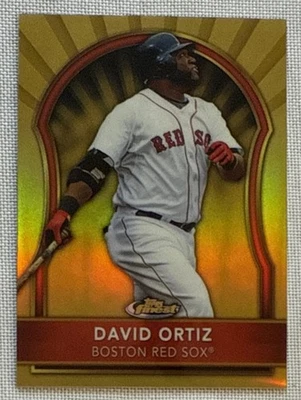 David ORTIZ🔥2011 Topps Finest Gold Refractor #43 23/50 Red Sox HOFer💥 - Image 1 of 2