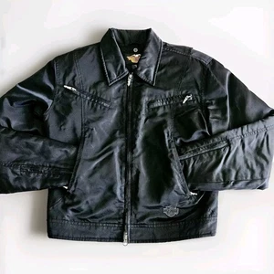 Giacca donna Harley Davidson nera media 100% nylon zip tasche full zip - Foto 1 di 18