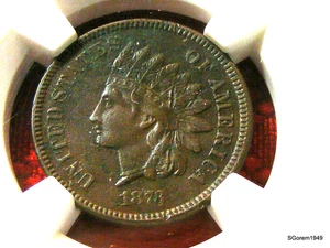 1873 "CLOSED 3" INDIAN HEAD CENT * NGC AU DETAILS * AU * - Picture 1 of 4