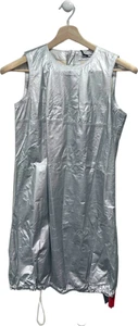 Vestido túnica Paco Rabanne lámina plateada sin mangas Reino Unido 8 - Imagen 1 de 4
