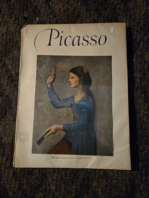 Picasso An Abrams Art Book Blue and Rose Periods 16 Full Color Prints 1954 Foto 1 de 4