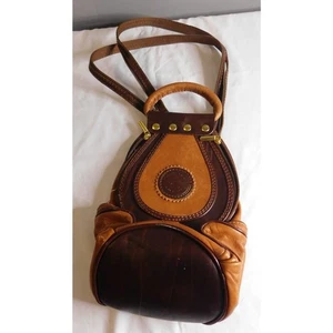 Mini Mochila de Cuero Valentino Di Max Hecha en Italia Vera Pelle - Imagen 1 de 7